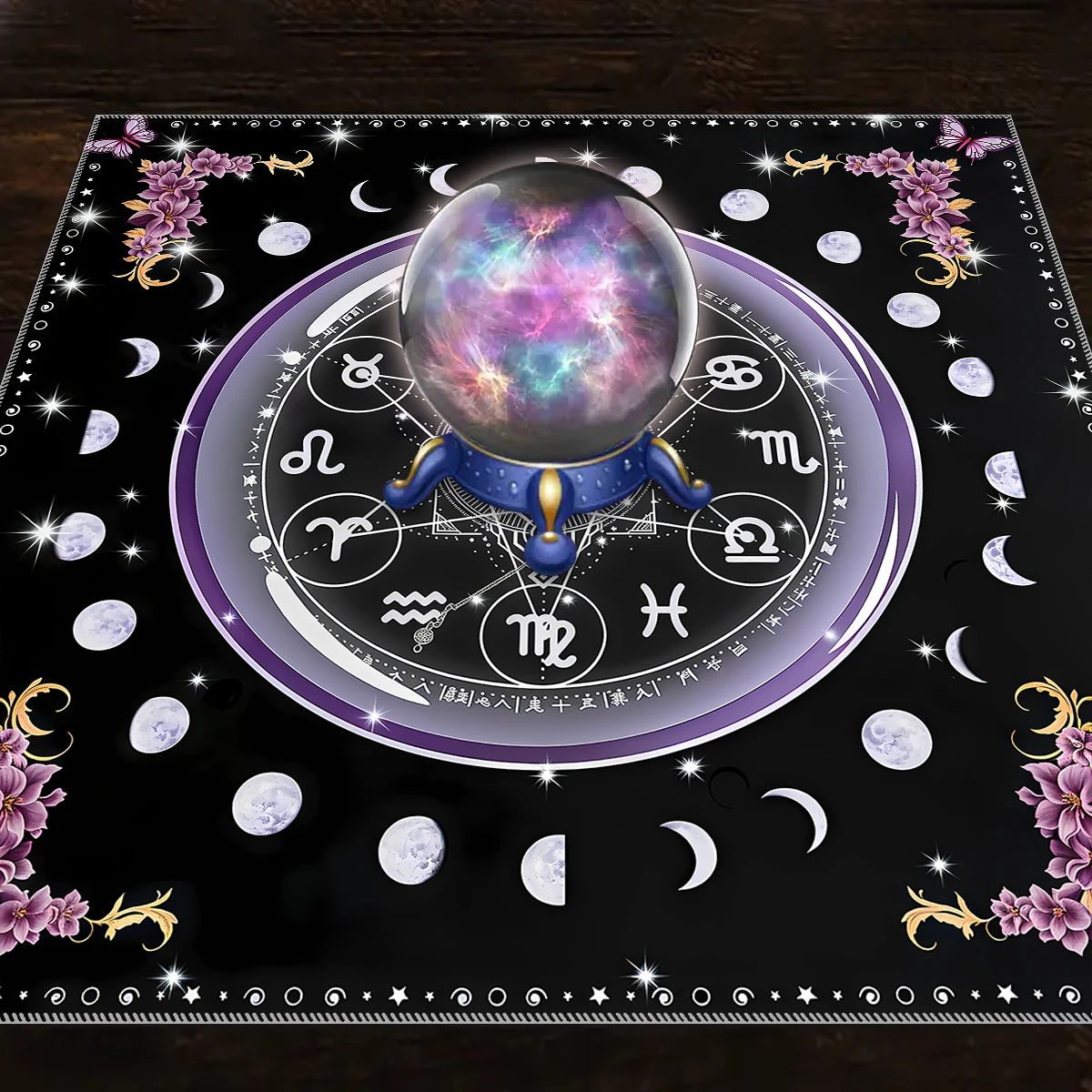 1 Stück Tarot-Tischdecke, keltisches Kreuz-Tarot-Tischdecke für Wahrsagereien, geheimnisvolle Tischdecke zur Altardekoration – Detail 7