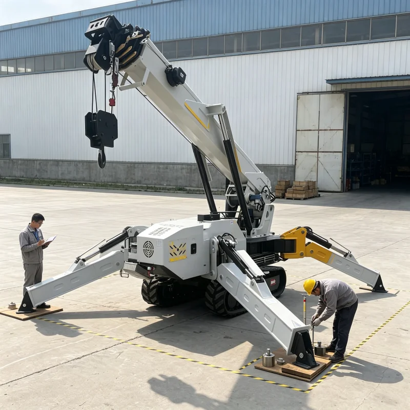 Precision Lifting 3t Mini Crawler Crane Spider Design Hydraulic Tracked Hoist For Aircraft Maintenance Component