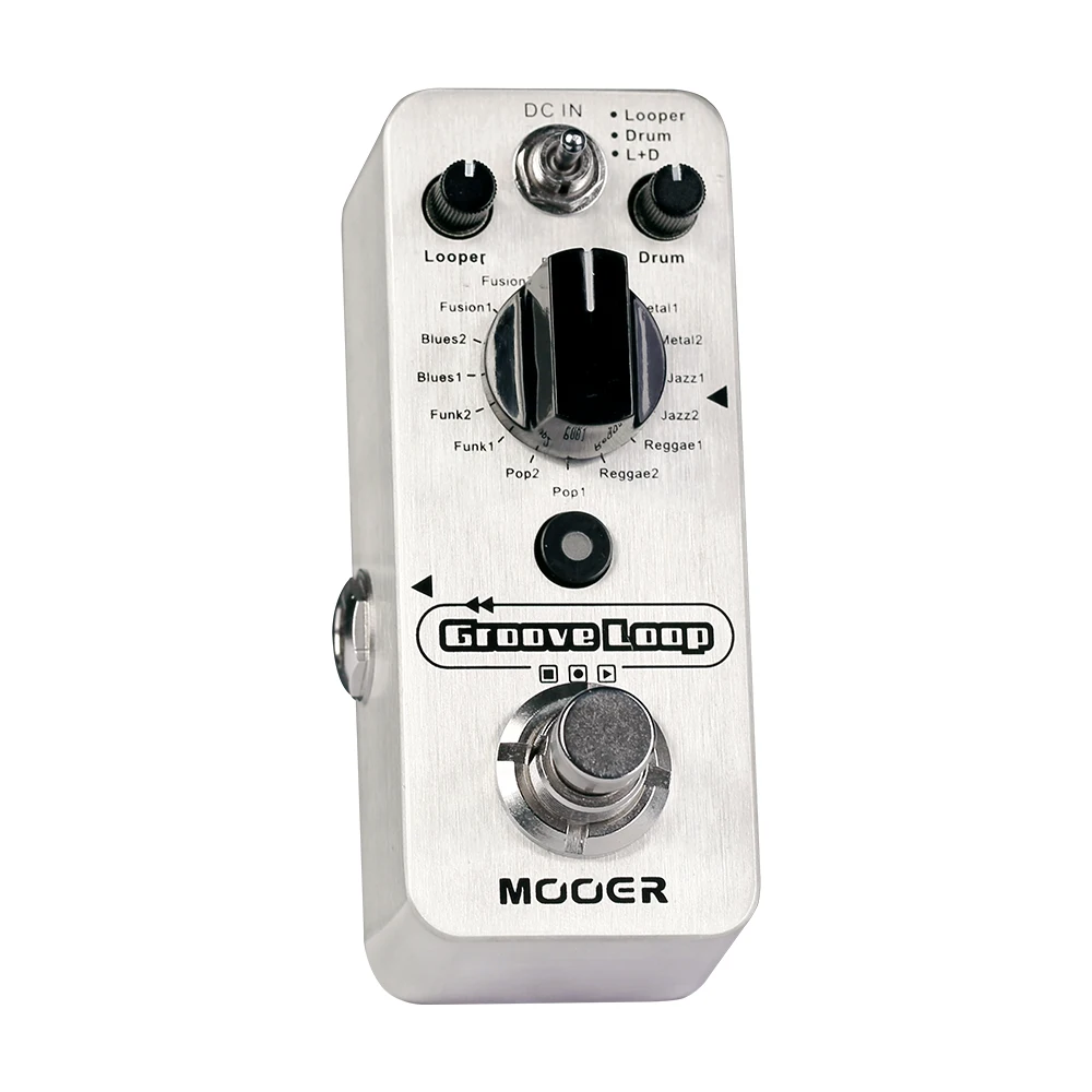 

MOOER Groove Loop Guitar Effect Pedal Drum Machine Looper Pedal 3 Modes Max 20min Recording Time Tap Tempo Guitar Exquisite