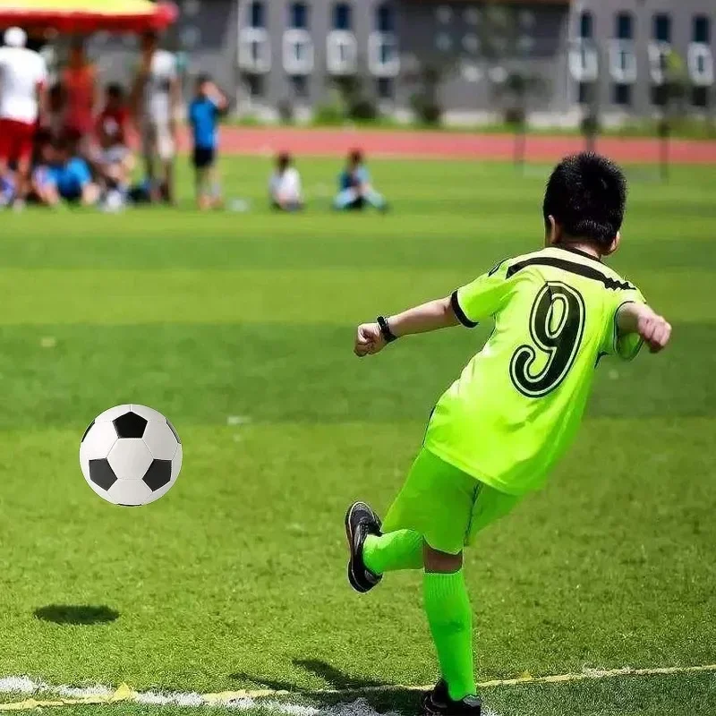 Bolas De Futebol De Treinamento Profissional, Clássico Branco e Preto, Grosso PU Tecido Apertado, Adequado Para A Prática De Treinamento ou Presente, Tamanho 3,4,5