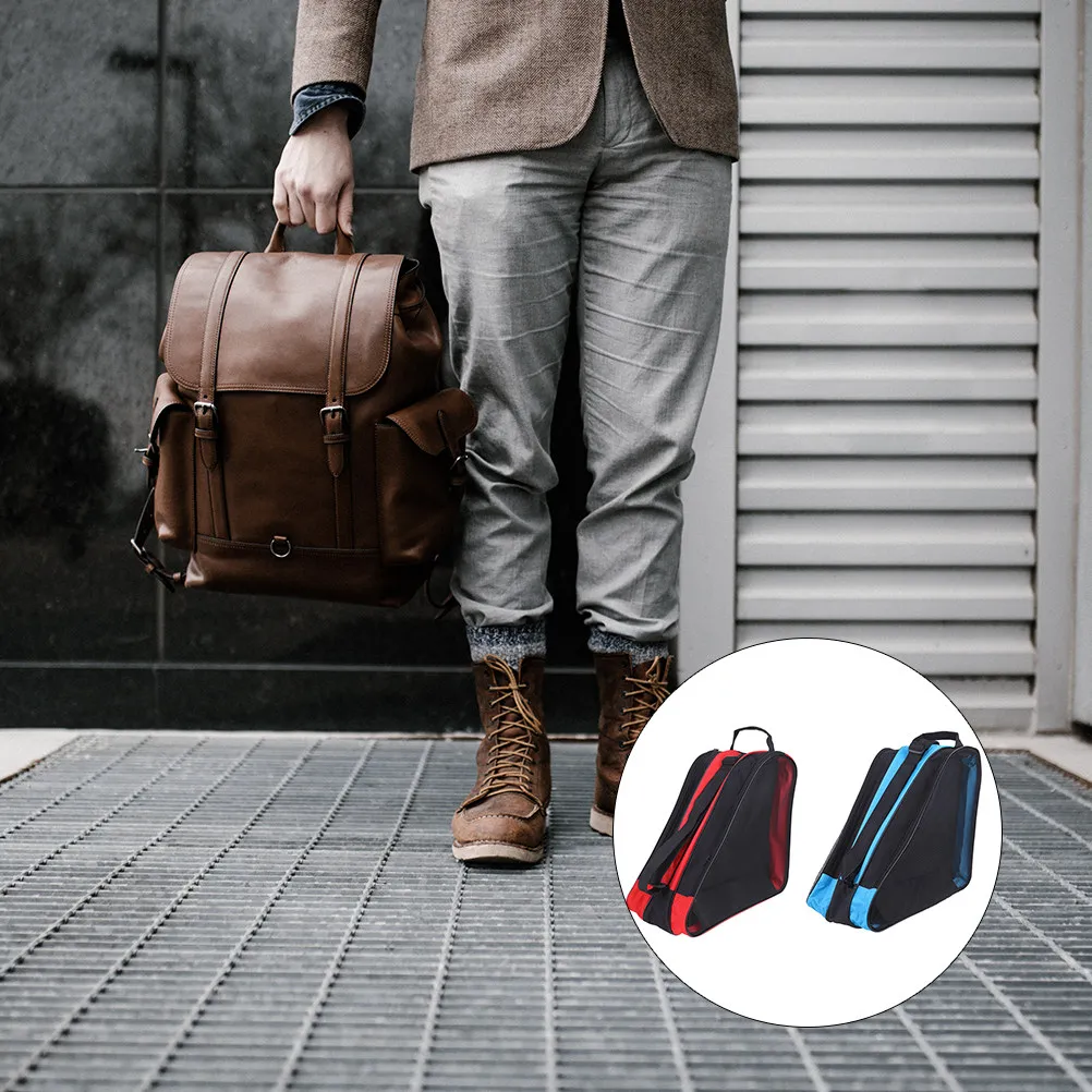 

2Pcs Skate Storage Bags Oxford Cloth Wear Resistant -Up Skate Bag for Roller Inline Ice Skates Clothes Carry Handle