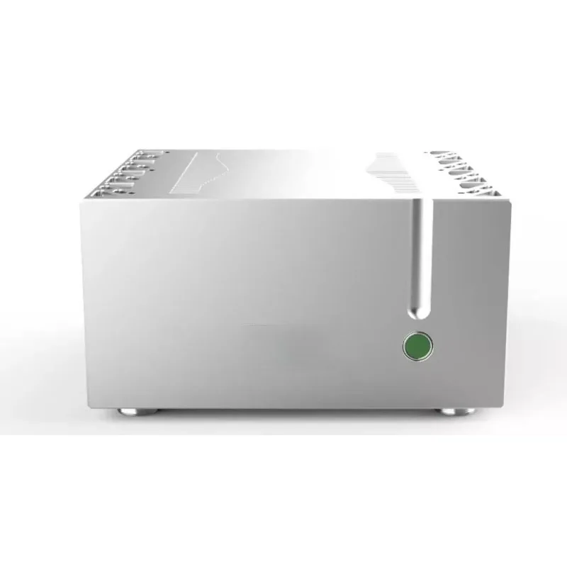 NEW silver full aluminum FM711MK2 power amplifier case  audio amp DIY chassis  boX with big heatsink 430*220*420mm