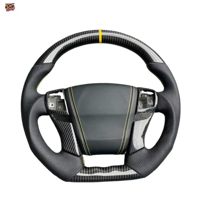 For Toyota REIZ Flat Bottomed Sport Upgrade, Custom Real Carbon Fiber Steering Wheel Without Airbag