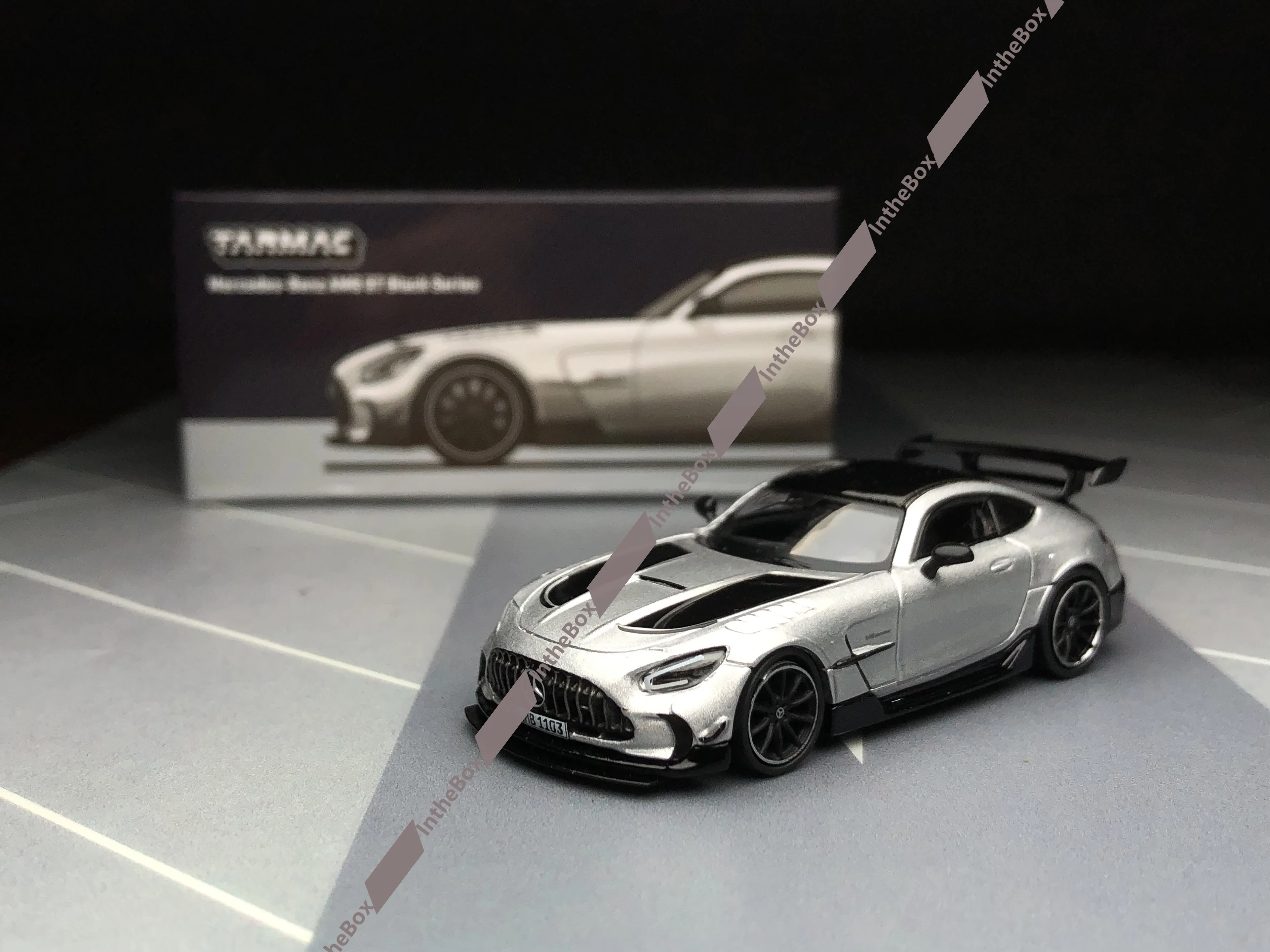 

Tarmac Works 1:64 MB GT Black Series Silver Diecast Model Car