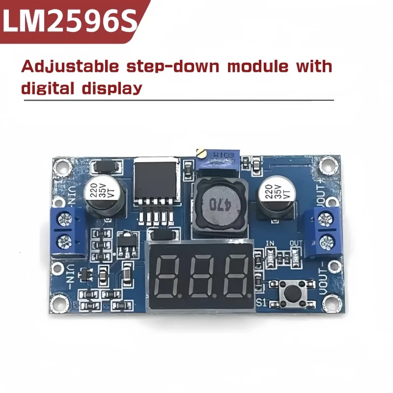 LM2596S with digital display voltage regulator power module DC-DC adjustable 3A downvoltage board 12/24 to 12/5/ 3.3 V