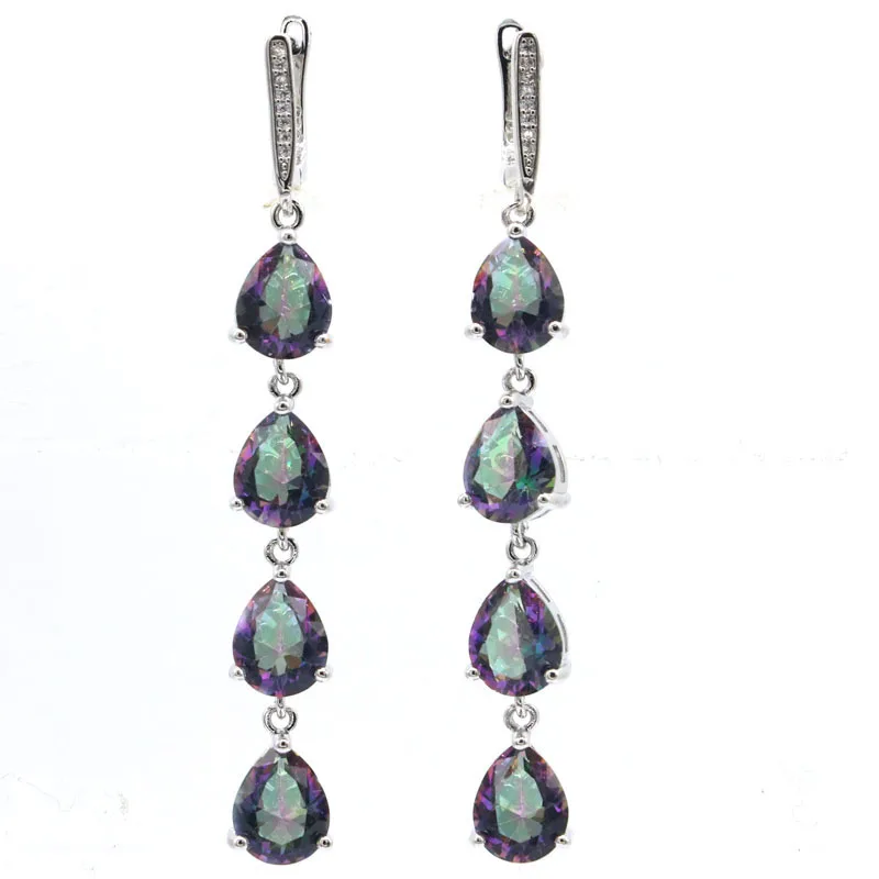 

Buy 3 Get 1 Free 56x24mm Elegant Long Big Iolite CZ For Ladies Silver Earrings Wholesale Drop Shipping