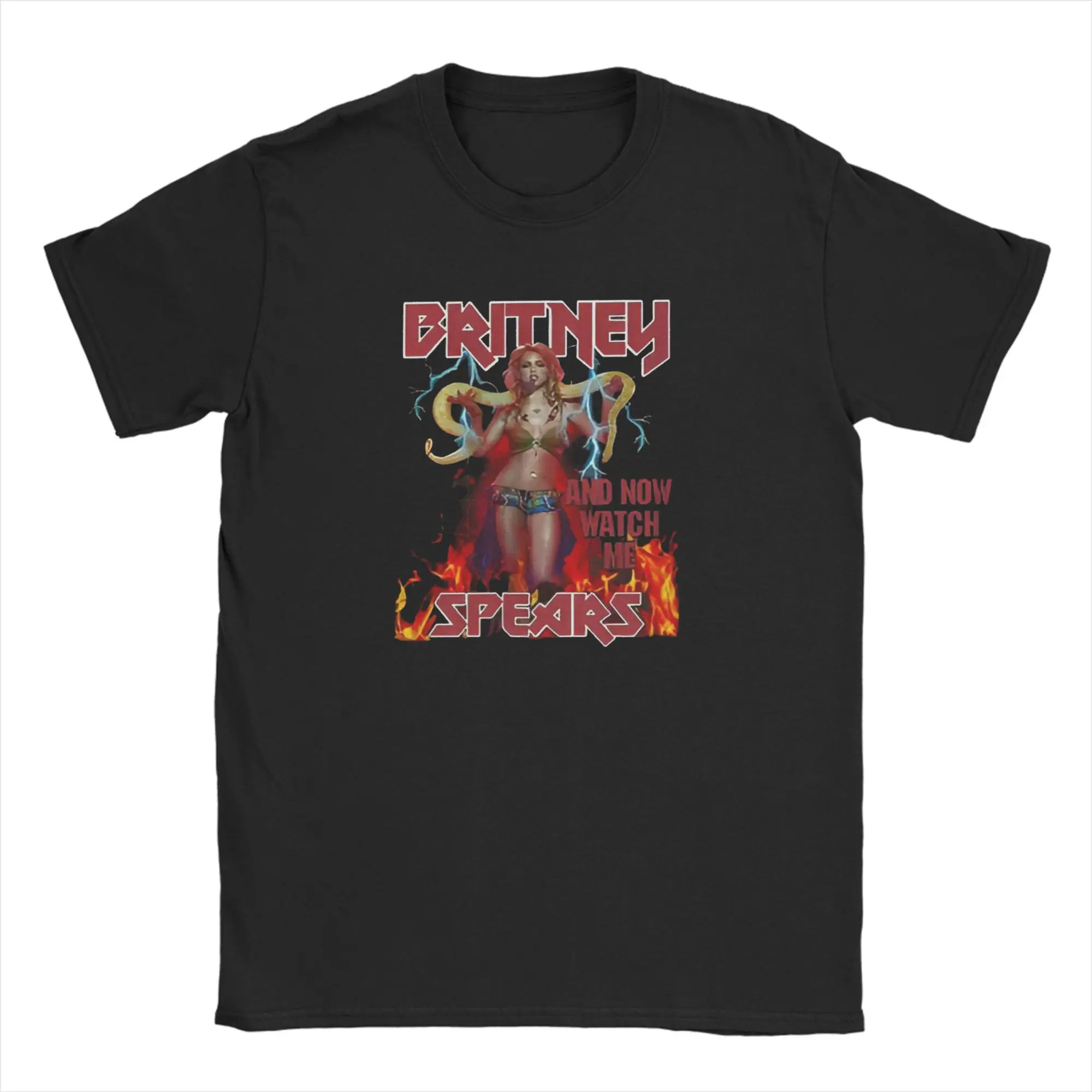 

Metal Rock Britney Spears T Shirt Summer Cotton T Shirts For Men's Popular Casual Tshirt Short-Sleeve Y2K Funny Clothing