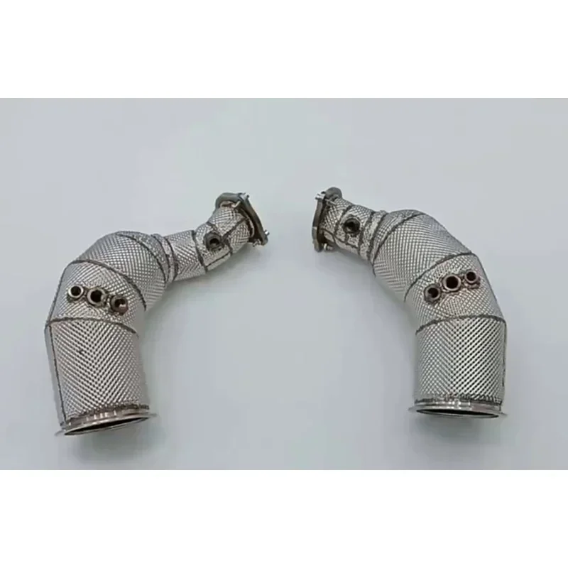 بدون أنابيب عالية التدفق فرع الأنابيب النازلة مع عادم السيارة RS5 B9.5 2022 #3