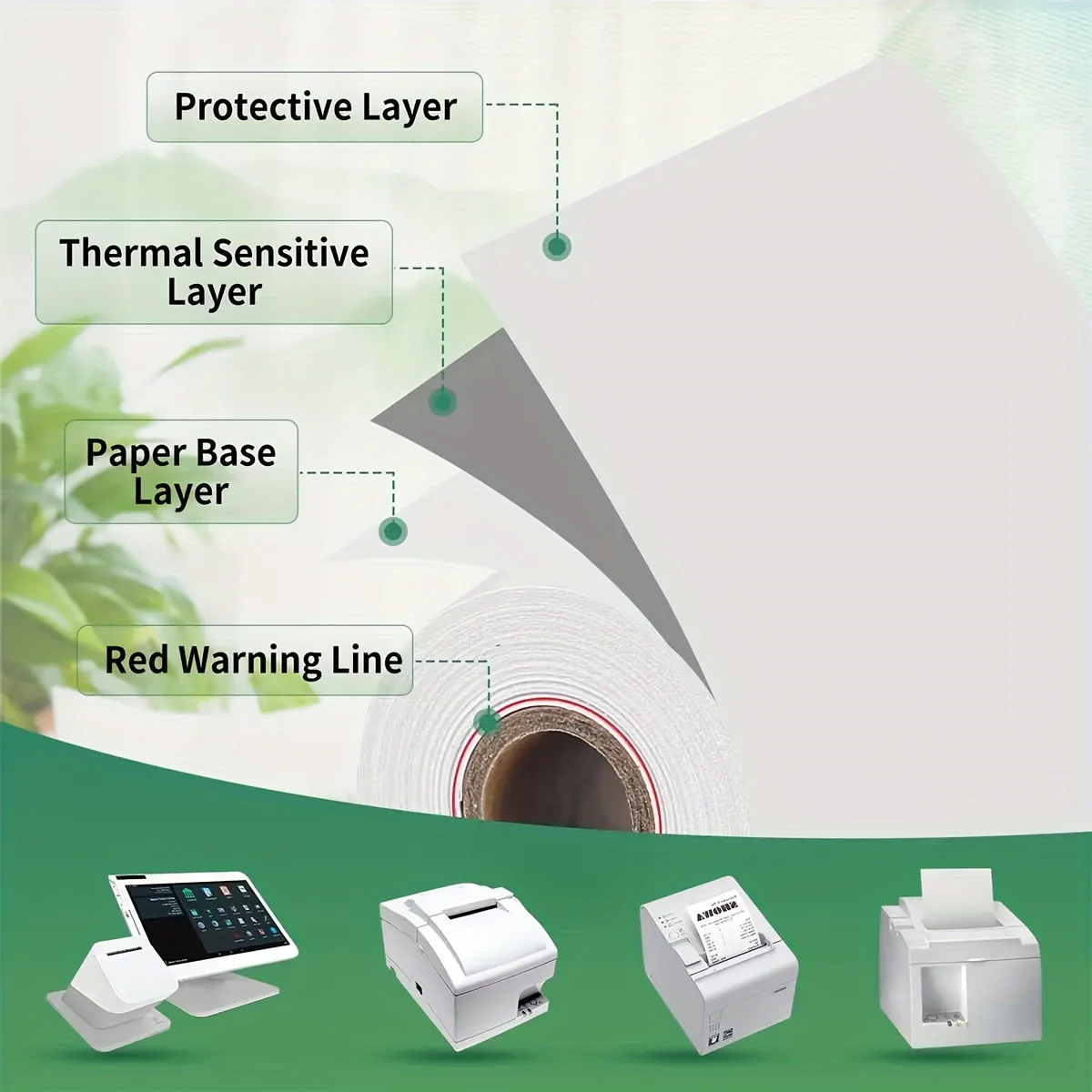 8 Rolls Thermal Paper 2 1/4\