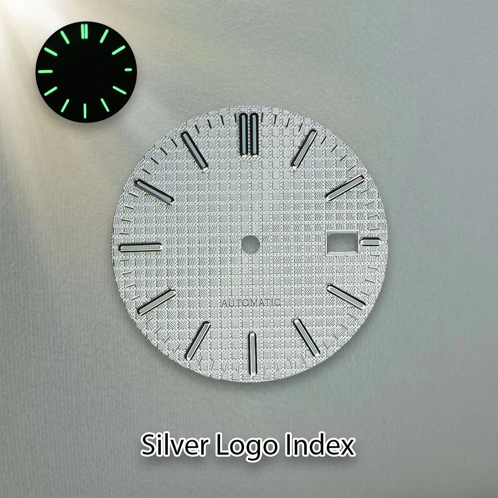 S Logo 31.8mm NH35 Dial Fit NH35/NH36 Japanese Automatic Movement C3 Green Luminous 3 o'clock Watch Accessories Repair tools