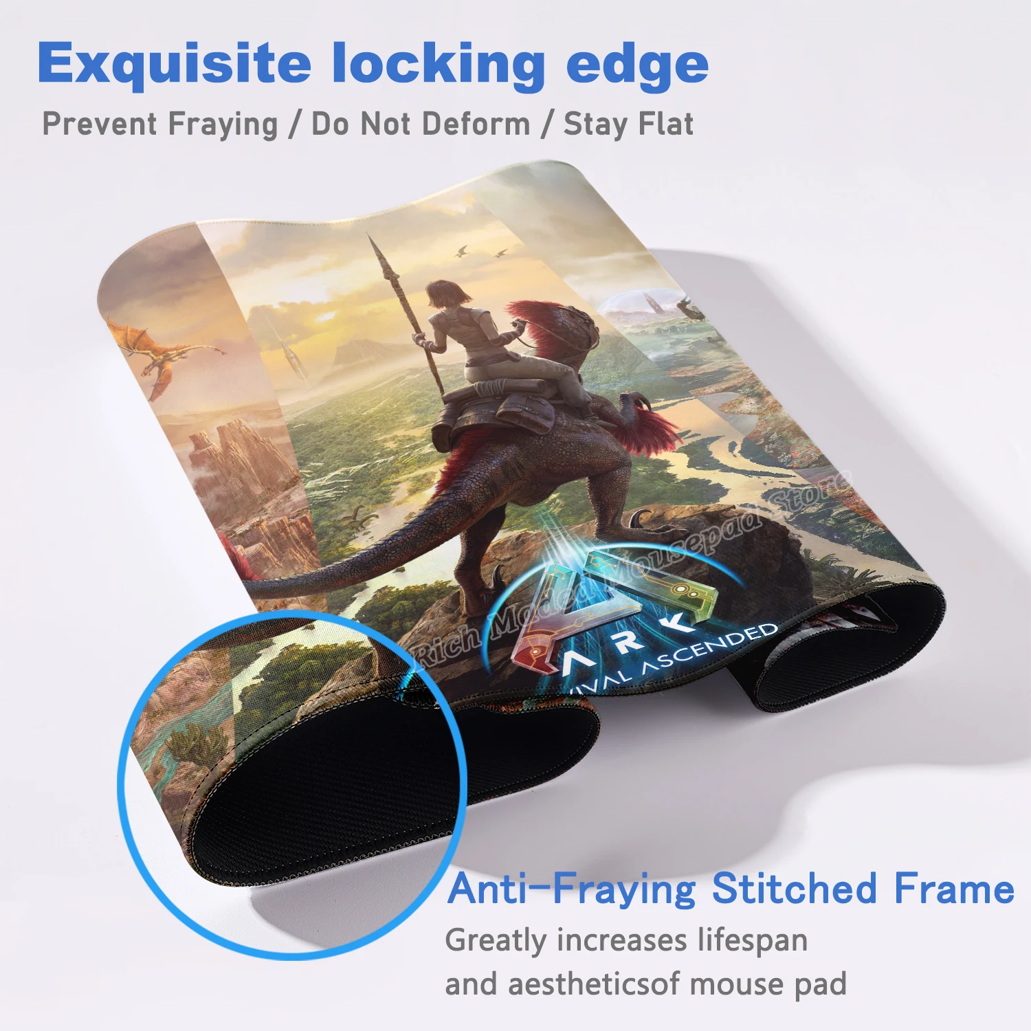 Large Mousepad Ark Survival Evolved Mouse Pad Gaming Accessories Dinosaur Mouse Mat Keyboard Mat Deskmat HD Gamer Laptop Carpet