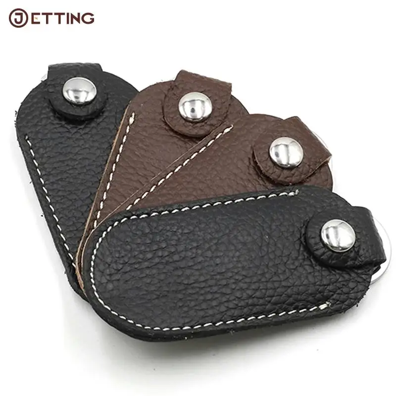 

Leather U Disk Hasp Storage Bags Protective Cover Key Holder Black Bag Cases For USB Flash Drive Pen Drive Pendrives Key Chain