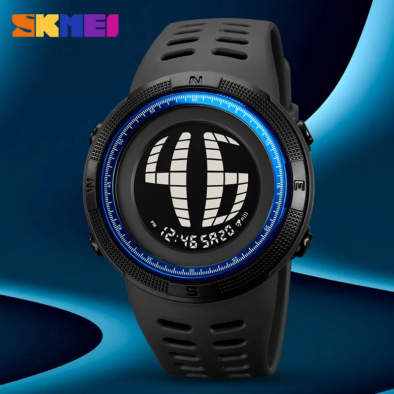 SKMEI Fashion Creative Digital Watch Large Second Number Display Electronic Watches 50m Waterproof For Men Relogios Masculino