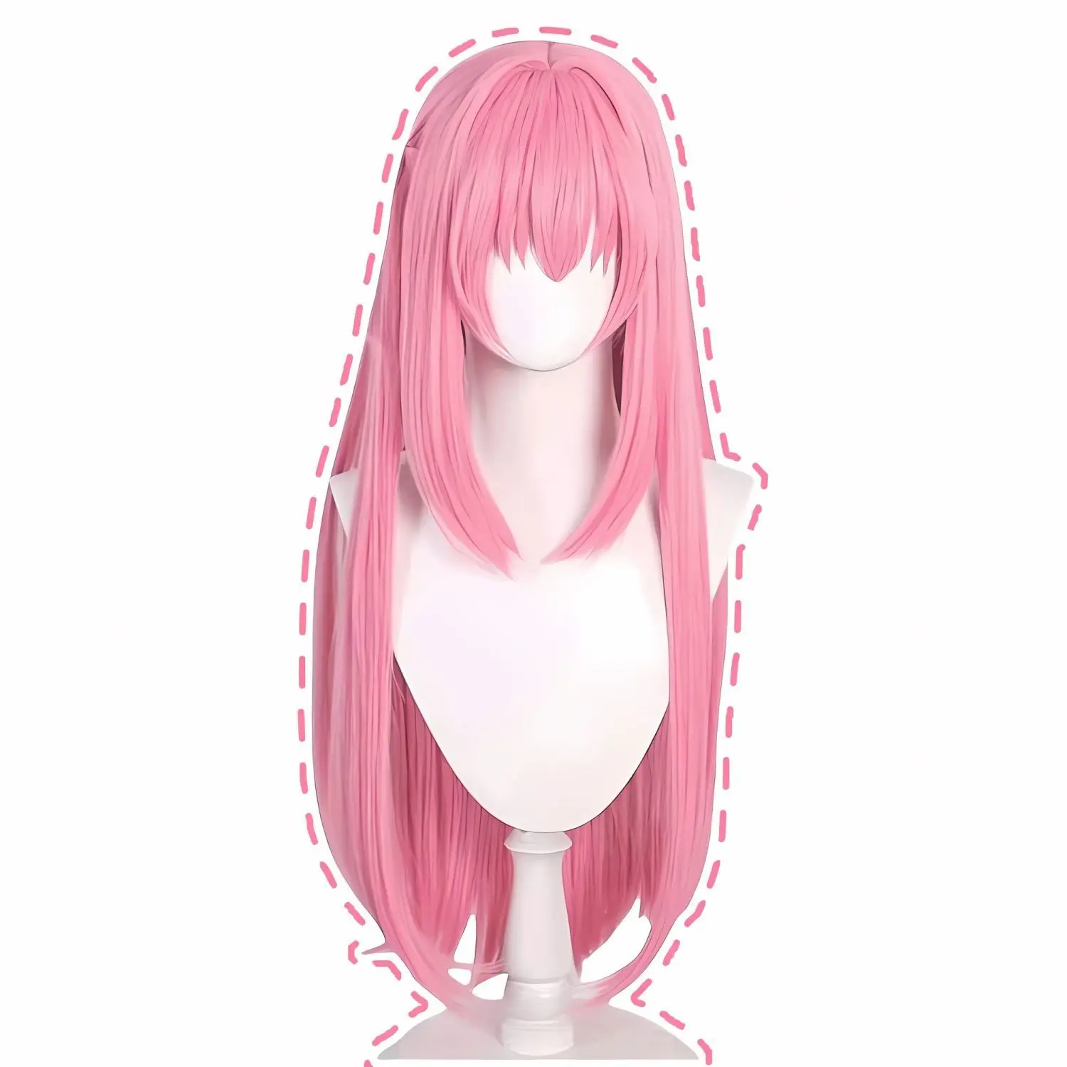 Bocchi The Rock! Peruka Hitori Gotou Bocchi-chan Cosplay Różowa Pełna Peruka z Czepeczkiem Kostium Anime Włosy Kostium dla Dziewcząt