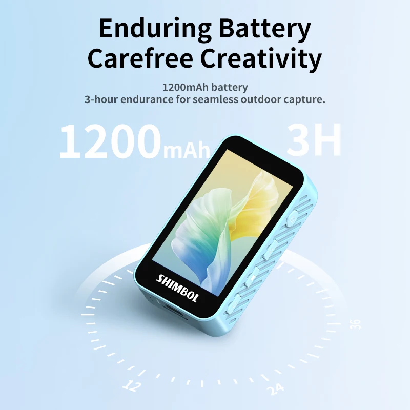 شاشة Shimbol CP5 Mini Selfie Monitor لهاتف iPhone 2.2 بوصة شاشة Zoom-in نطاق نقل 30 متر لمدونة الفيديو للهاتف