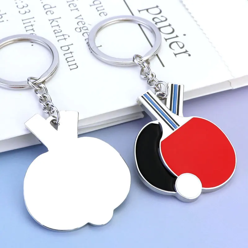 Table tennis Key Ring Sports Ping Pong Keyring Keychain Table Tennis Racket