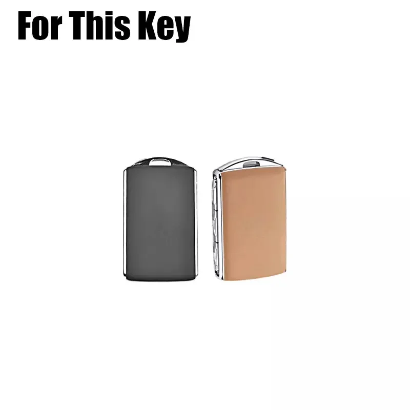 Zinc Alloy Leather Car Key Fob Case Cover Holder With Keychain For Volvo XC60 XC90 S60 S90 V90 T5 T6 T8 XC70 S60 S80 C30 V70 V90