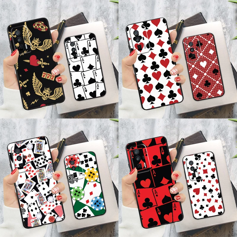 CASINO PLAYING CARDS COLLECTION Case For Xiaomi 14T Pro 13T 12T 11T 13 14 Ultra POCO X6 F6 Pro M6 X3 X5 M5s F3 F5 Cover