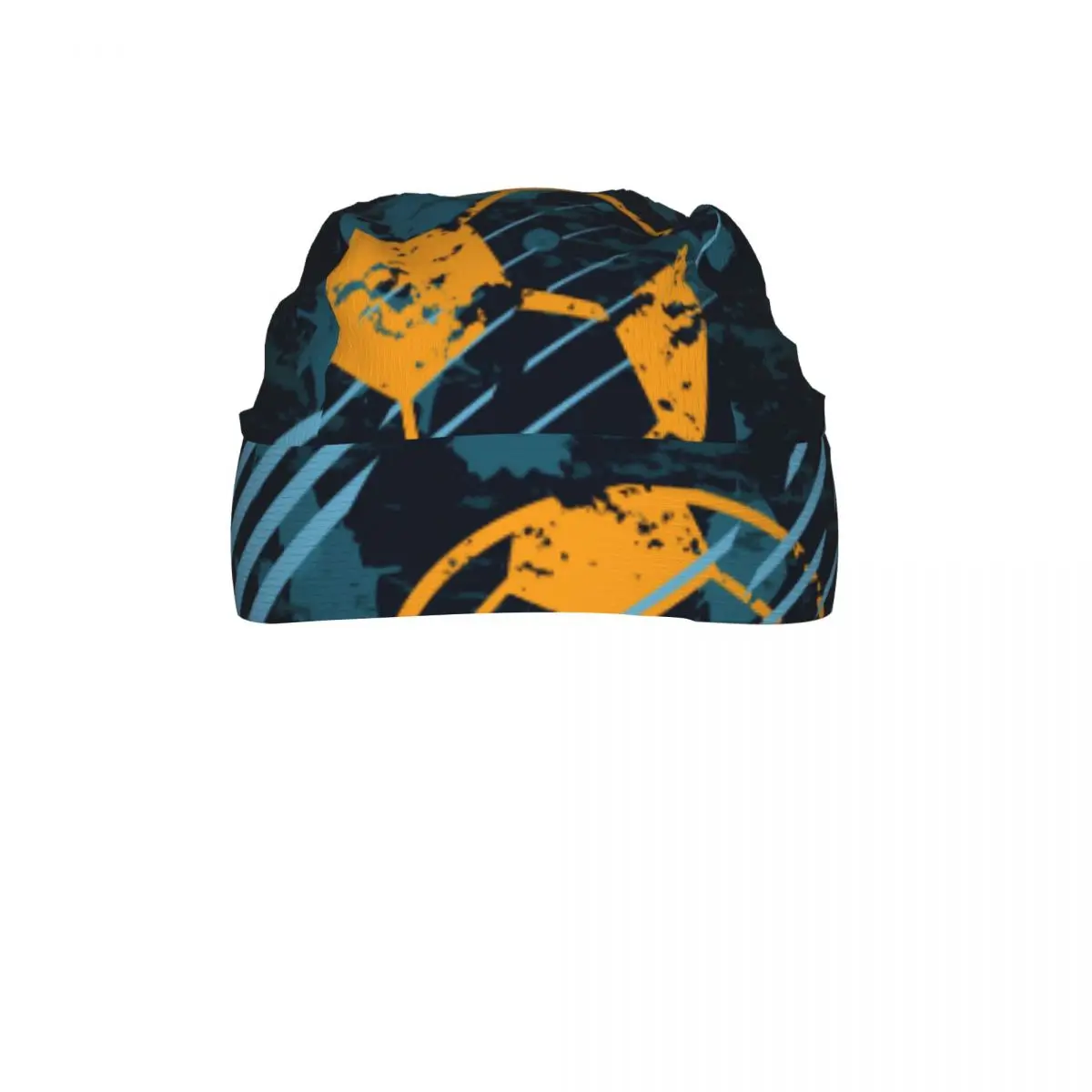 Quick-drying Cycling Cap Breathable Wicking Bandana Geometric Football Spray Paint Outdoor Running Hiking Bicycle Headwear