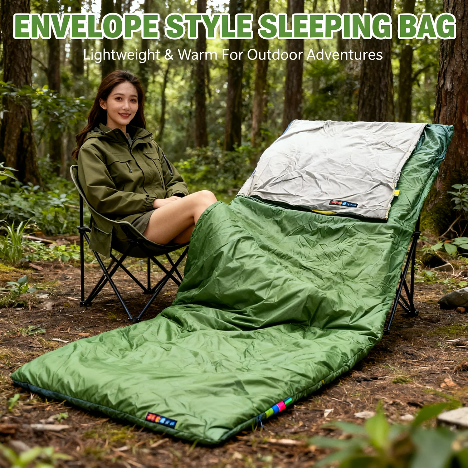 

Mini Ultra Light Adult Summer Nylon Dirt-proof Sleeping Bag For Outdoor Travel Camping Down Cotton Envelope Sleeping Bag 680g