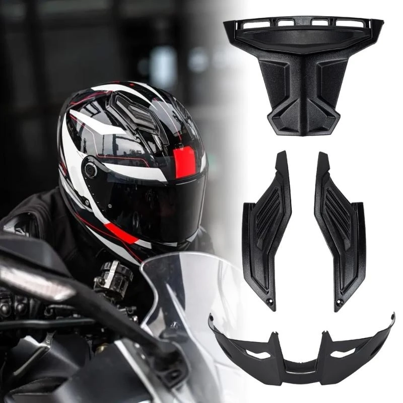 Easy to Install Replacement Air Spoiler Ventilation Accessories Innovative Air Vent Designs for Most Motorcycle Helmets 