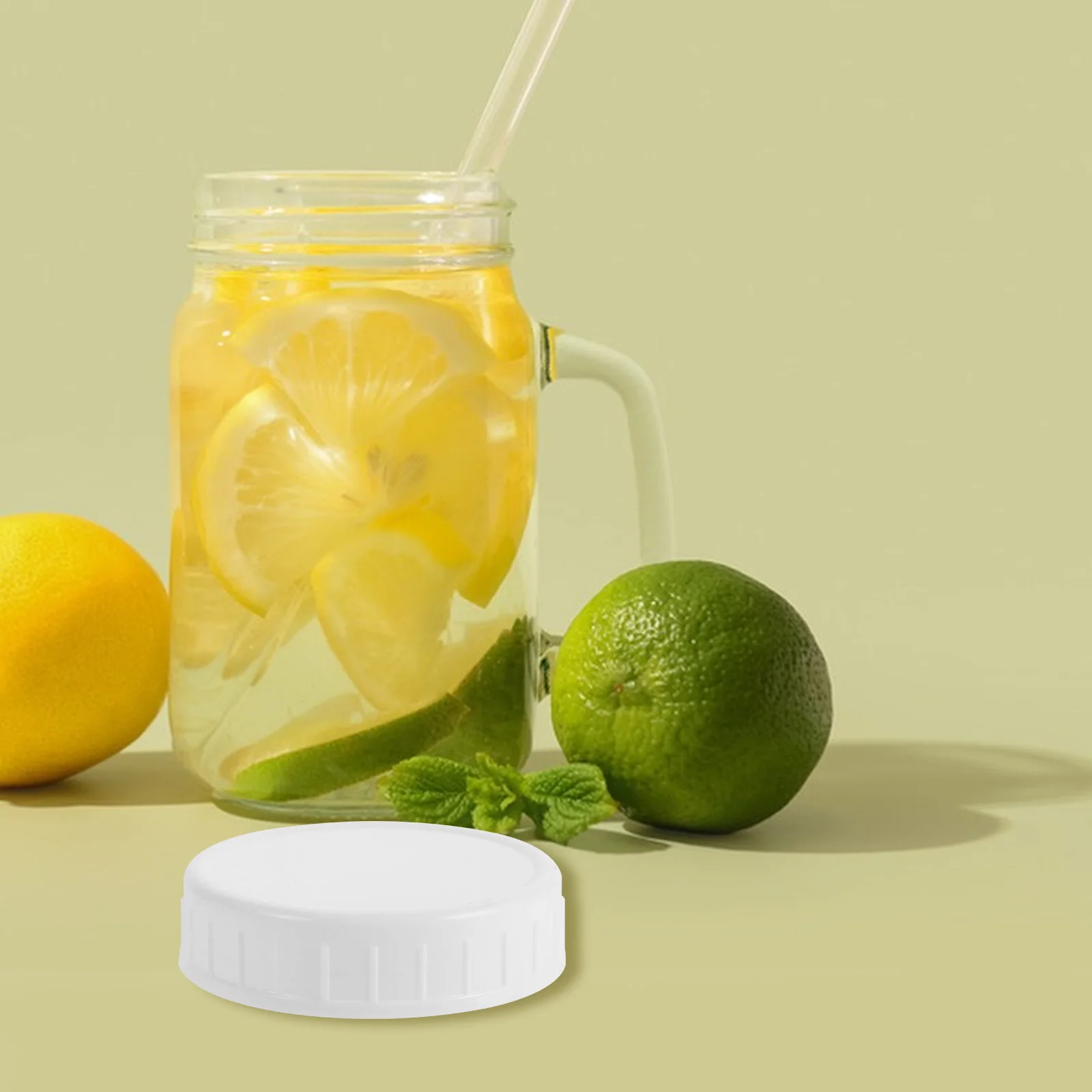 

10 pcs Plastic Lids With Silicone Seals Airtight Jar Covers For Food Storage Reusable Canning Lids Replacement Caps Kitchen