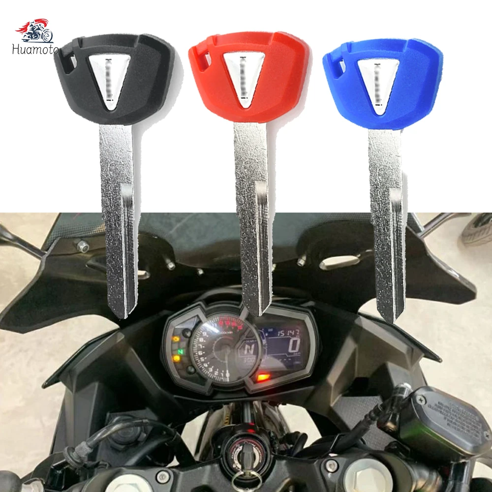 

Заготовка для ключей с необрезанным лезвием для Kawasaki ZX6R ZX9R ZX10R ZX12R ZX14R ZZR1400 Ninja ER6N ER6F ER6R KLE650, чип для ключей, детали мотоцикла
