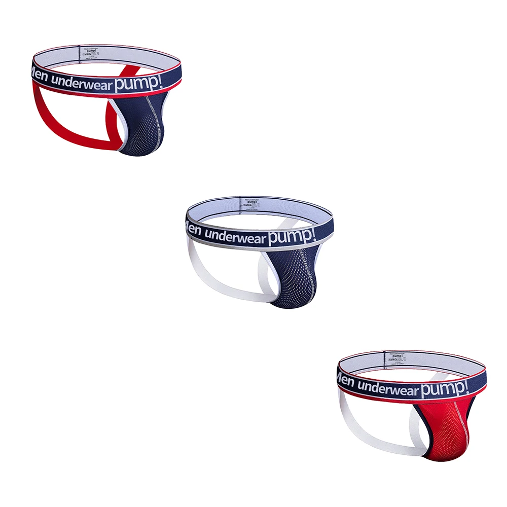 

Sexy Men's Double Mesh Breathable Low-Waist Thong Pant Fitness Underwear Backless Design for Comfortable Fit