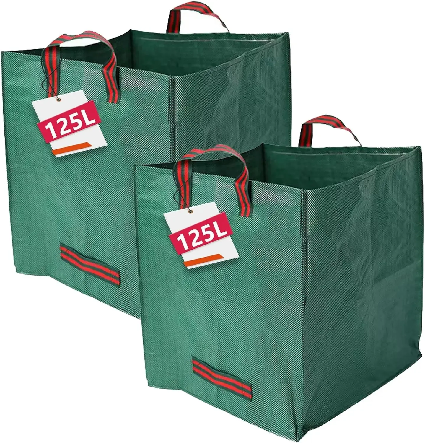 1-3pcs large reusable garden waste bags 120l 125l 200l self standing yard leaf bags for lawn clippings and garden debris cleanup
