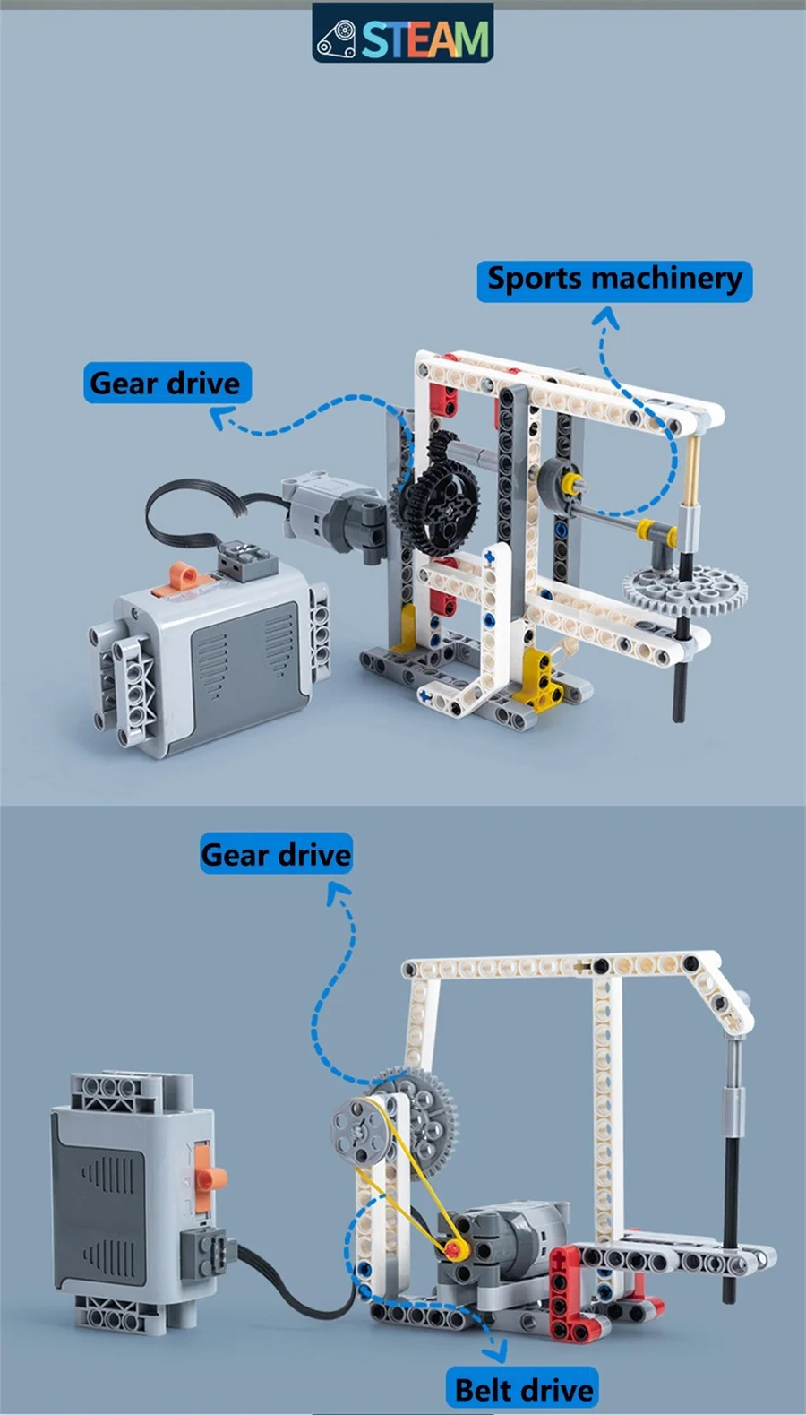 STEM Robotics Codierungsset, pädagogische elektrische Bausteine, Programmiermodell, DIY, technische MOC-Montagesteine, Geschenk für Kinder – Detail 4