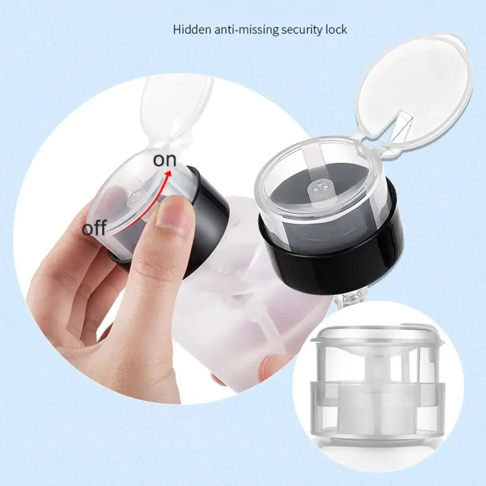 المحمولة 60/150/180/250 مللي مسمار زجاجة البلاستيك مكافحة تجاوز مزيل طلاء الأظافر زجاجة إعادة الملء الحاويات أدوات مانيكير