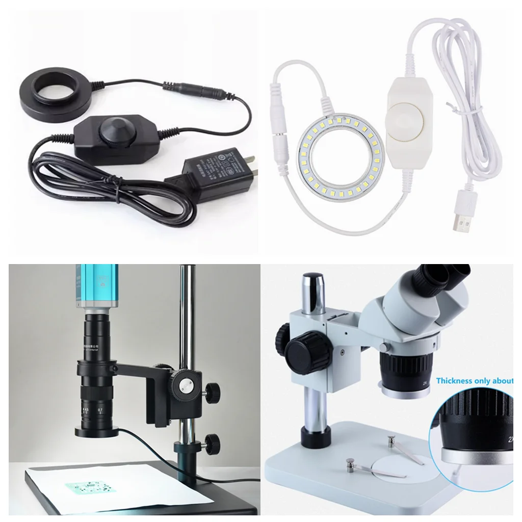 Binocular Stereo Microscope 26PC LED Light USB Ultra-thin Top Lamp Source Iluminator Lab Stepless Adjustable Brightness Lighting