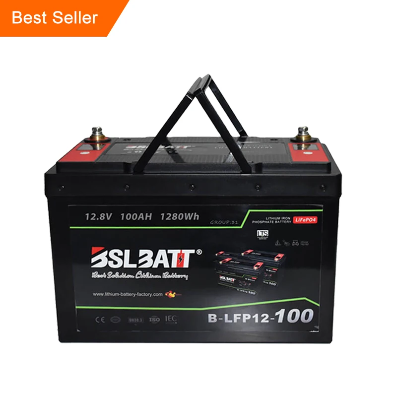 

BSLBATT portable marine lithium ion ifepo4 battery 12v 100ah lithium iron phosphate battery pack 12v 100ah battery for rv solar