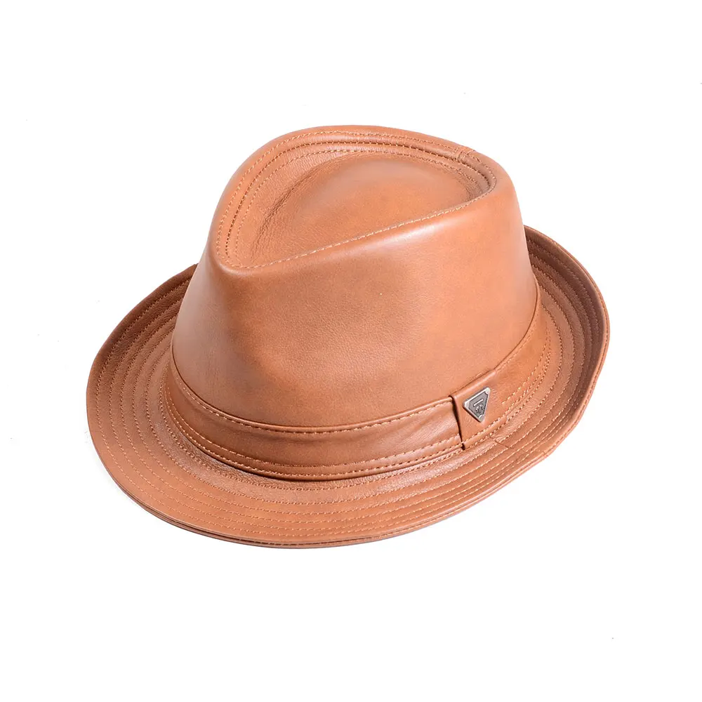 Men's Women‘s Winter 100% Real Leather Casual Top Hat  Formal Hat Western Cowboy Stetson Hats/Caps