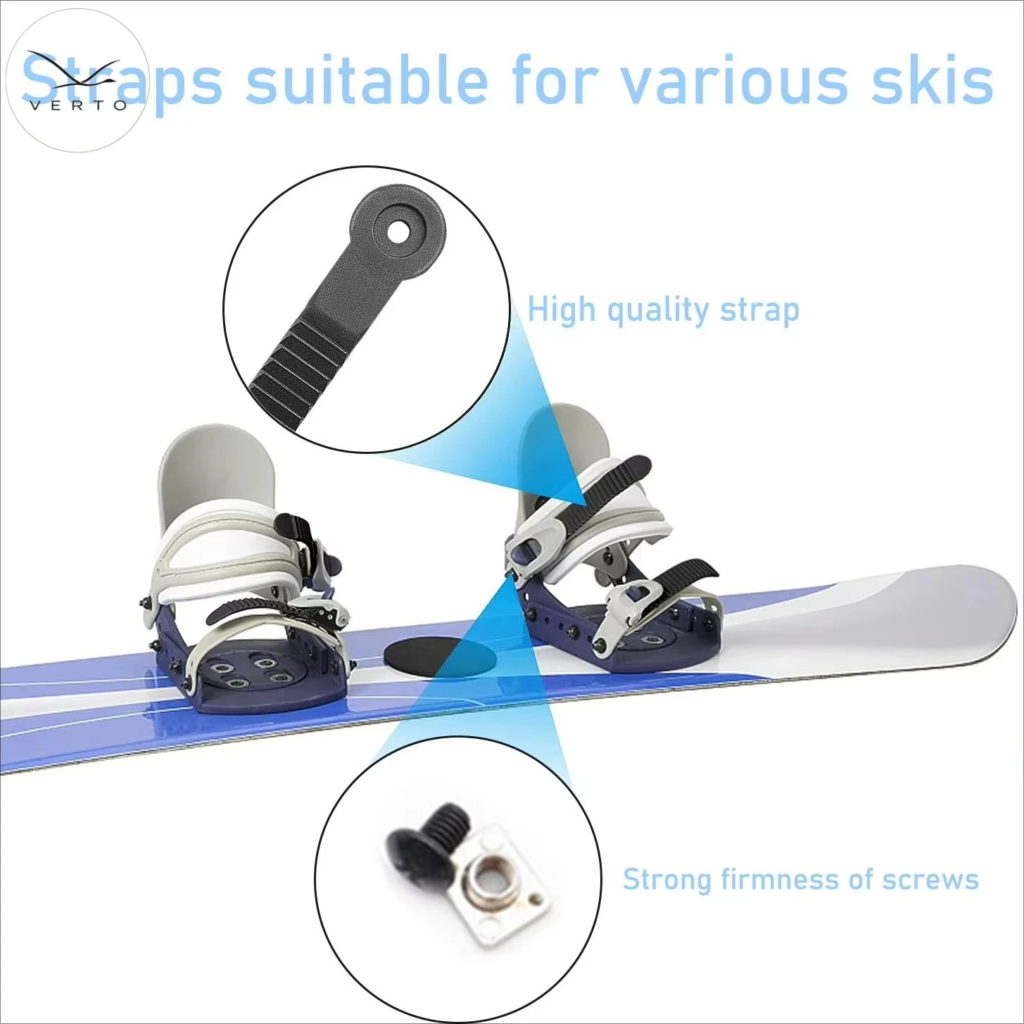Premium Men's Ski Boot Ankle Strap Replacement with Screws Durable Adjustable Part for Skiing and Ice Skating