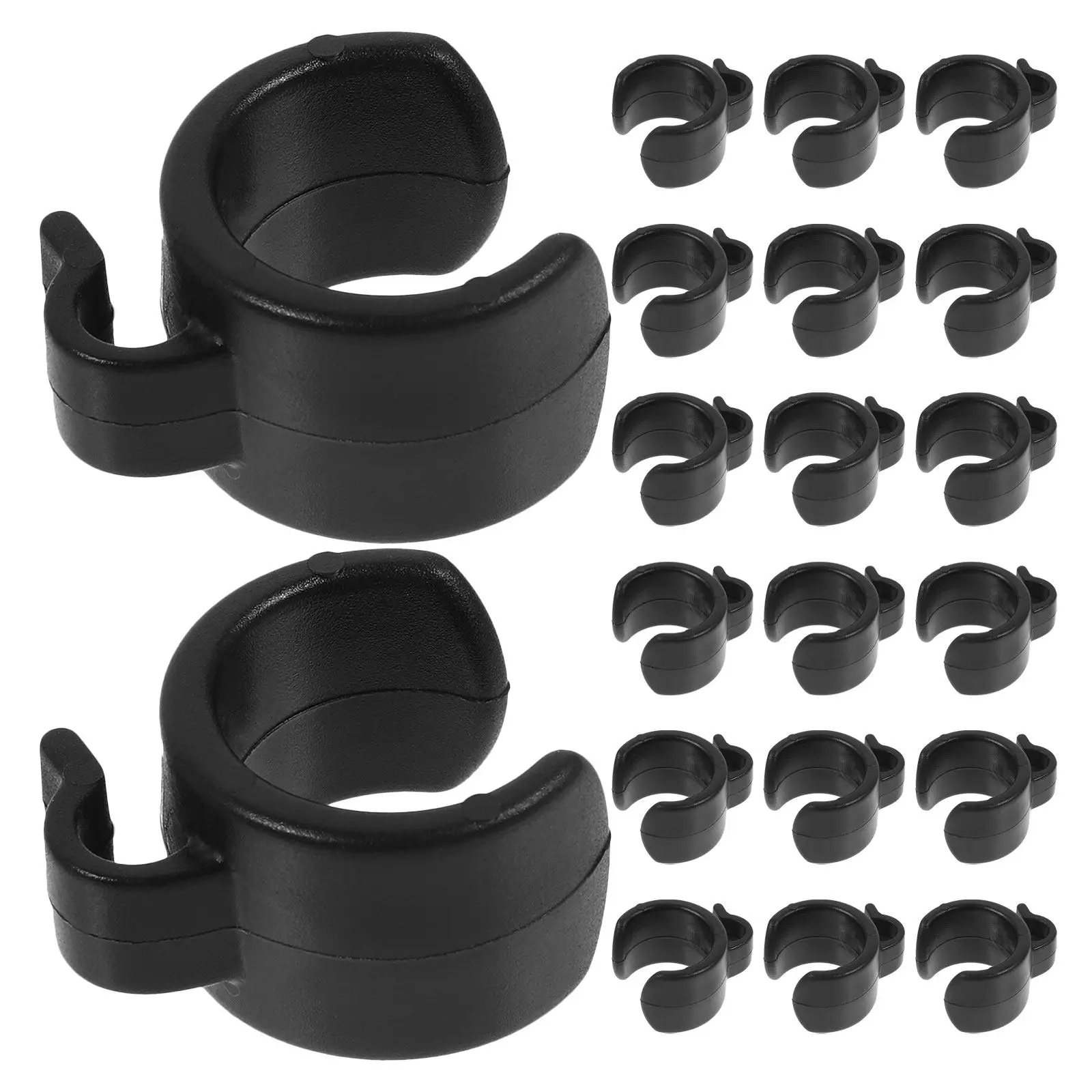 25Pcs Microphone Clips for Stand Plastic Cable Clips Fits 20Mm Diameter Pole Stable Live Streaming Cable Holder