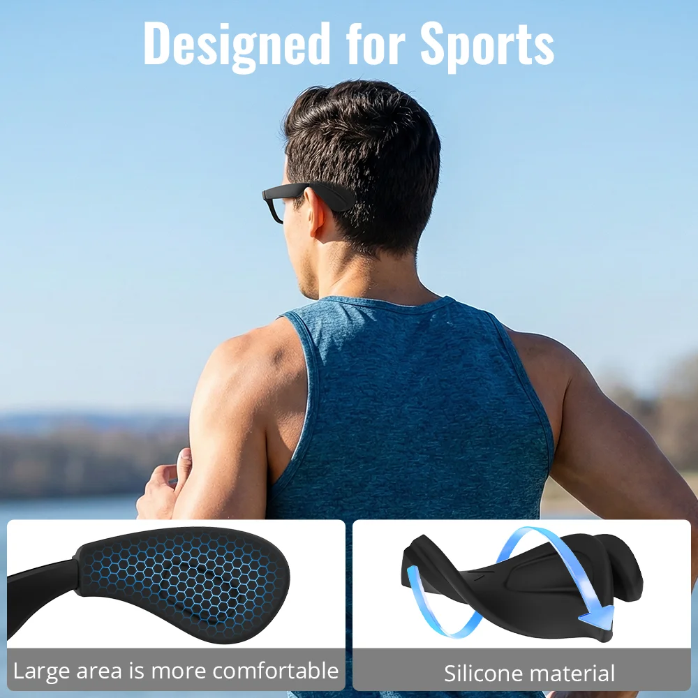 Hibloks Non-Slip Eyeglass Ear Grip For Ray-Ban Meta & Gen2 Wayfarer/Skyler/Headliner Smart Glasses Anti-slip Soft Silicone Cover view 2