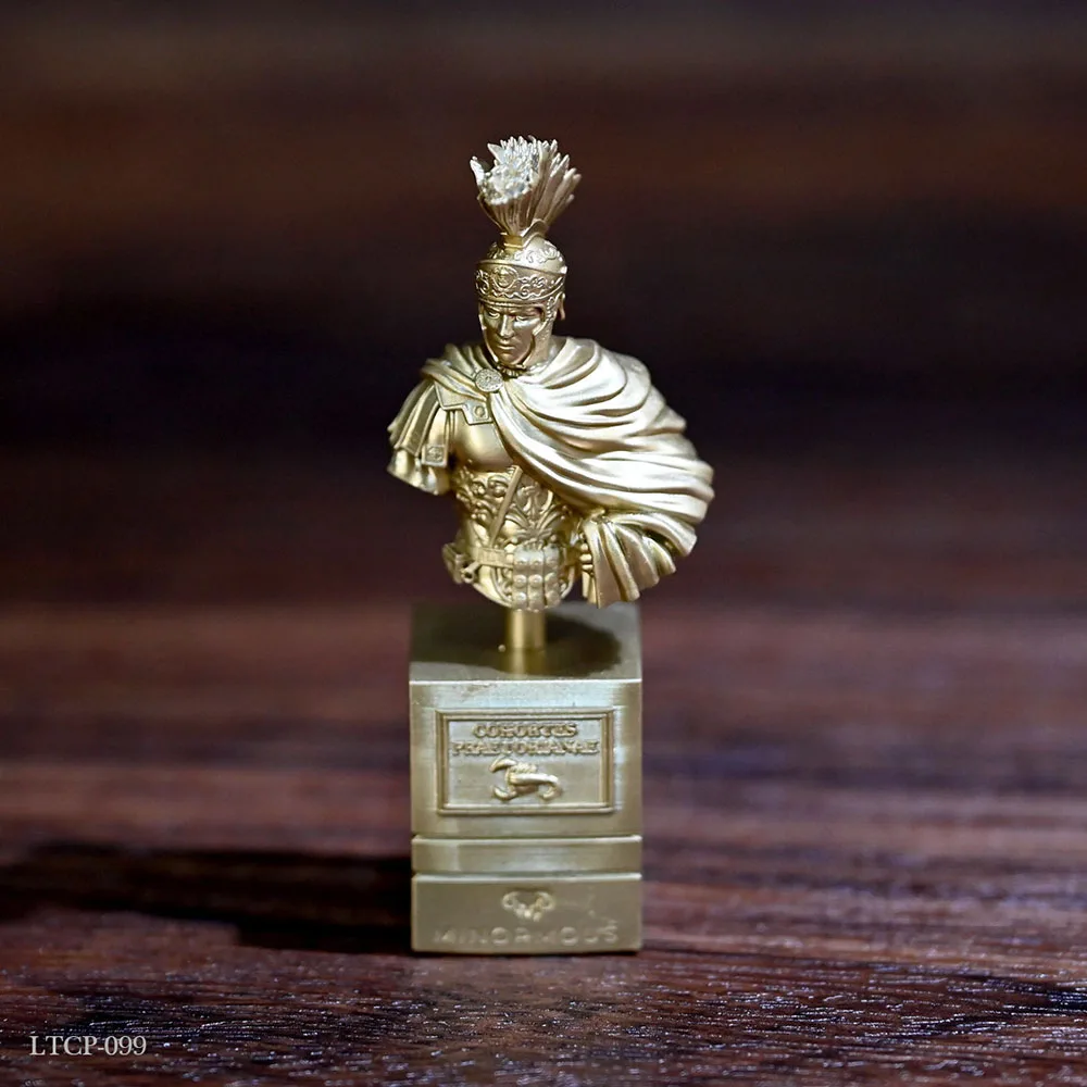 H80mm Bust of A Roman Officer Resin Soldier Figurine Ornament Home and Office Decorative Ornaments