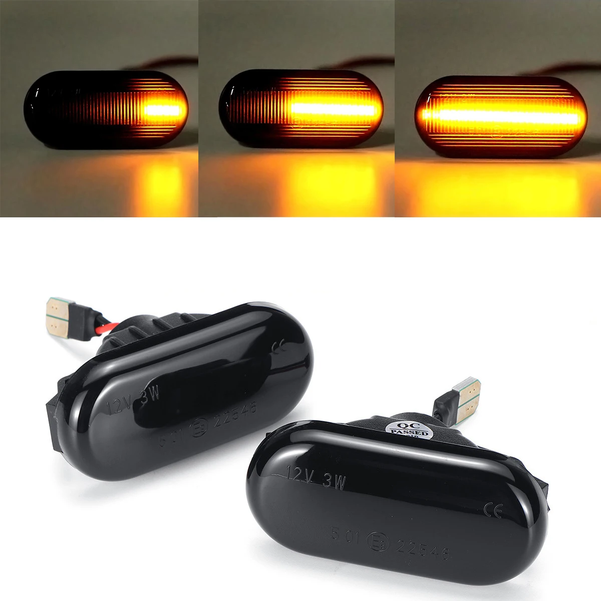 2pcs Dynamic LED Side Marker Lights Flowing Turn Signal Repeater Lamp for Nissan Qashqai J10 Micra C Pathfinder Car Styling