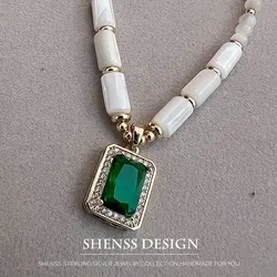 Natural Shell Necklace Plated 14K Gold Package Pendant Accessories