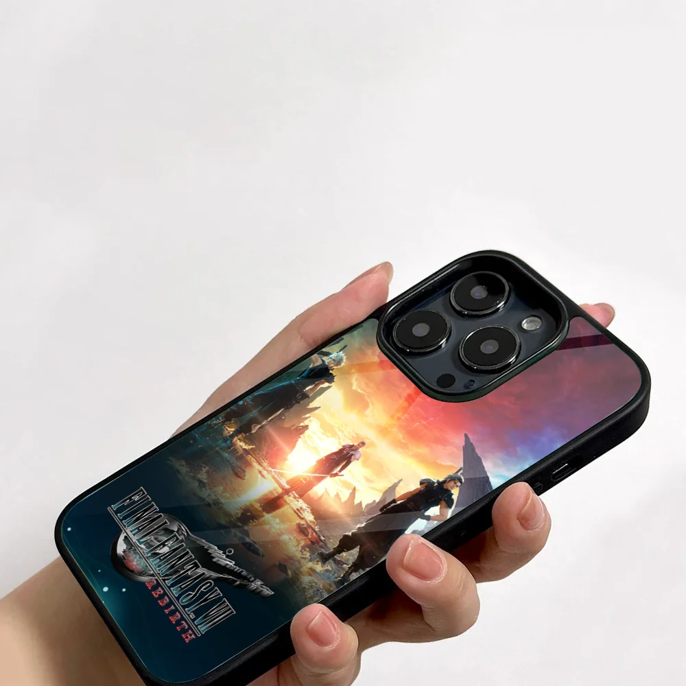 FINAL FANTASY VII REBIRTH Phone Case For IPhone 11 12 13 14 15 16 Plus Pro Max Mirror Acrylic PC TPU Cover