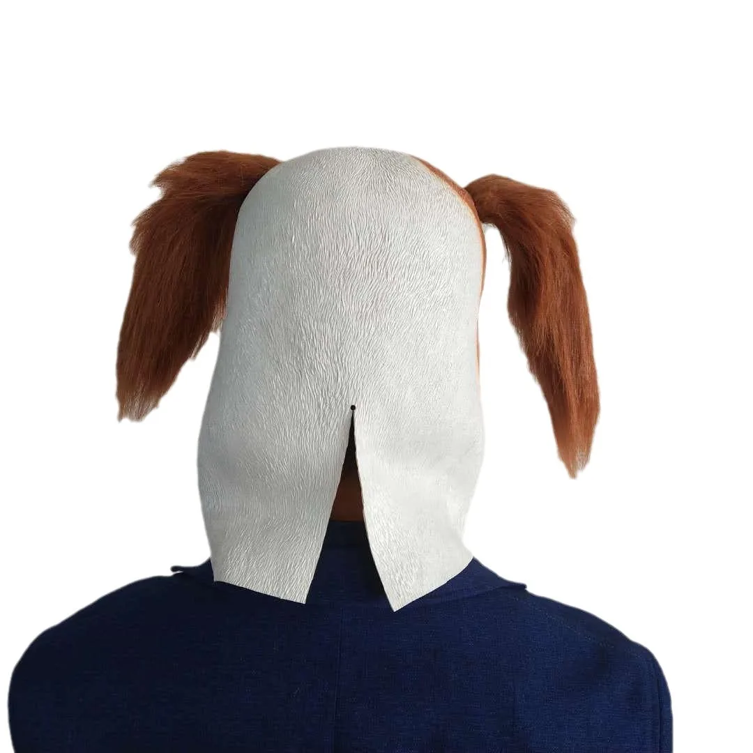 Hundemaske, Naturlatex-Tier-Vollkopfmaske für Halloween-Party, Cosplay und Kostümpartys – Detail 3