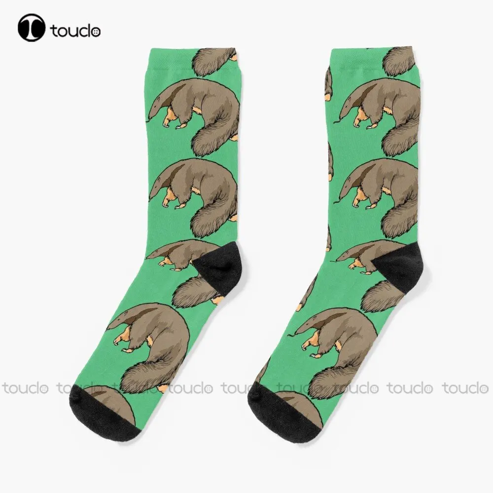 Anteater Eating Ants Drawing Socks Womens Running Socks Personalized Custom Unisex Adult Teen Youth Socks Custom Gift Funny Art