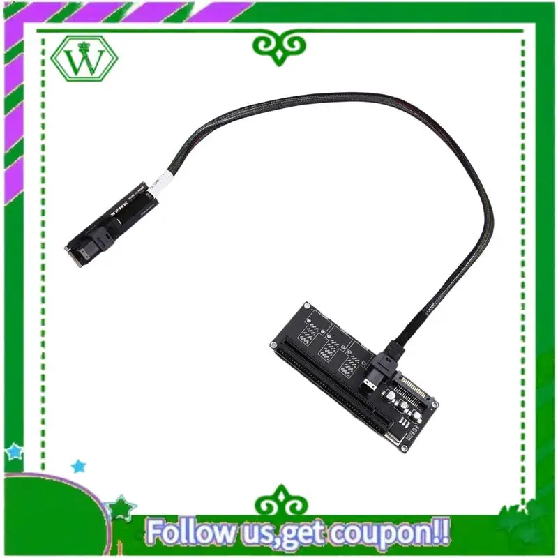 

ABIK-High-Speed Nvme M.2 To Pcie 3.0 X4/X16 Riser Card For External Video And Graphics Cards