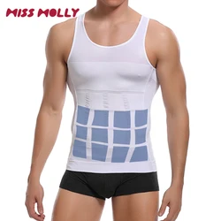 Kompression Shirt Männer Abnehmen Body Shaper Unterwäsche Tank Top Fitness Haltung Richtige Bauch Bauch Fett Minderer Weste XXXL