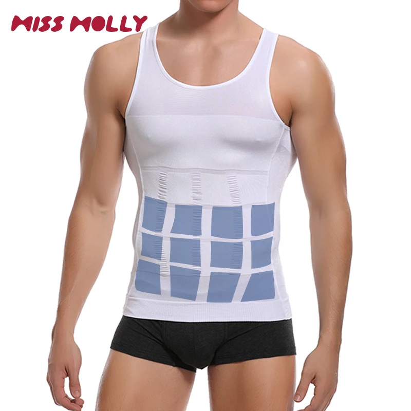 Compression Shirt Men Slimming Body Shaper Underwear Tank Top Fitness Posture Correct Belly Abdominal Fat Reducer Vest XXXL