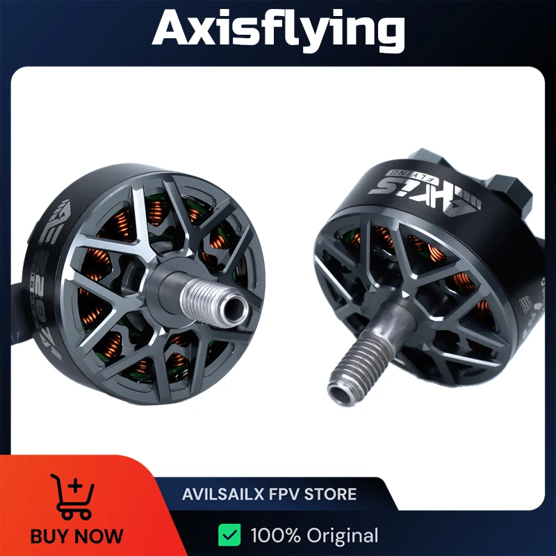 

Axisflying 2207 AE2207 V2 1860KV 1960KV 4-6S Brushless Motor 5mm Shaft Suitable 5inch Propeller Flower Fly Traversing Drone