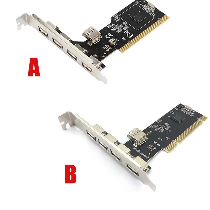 PCI to USB Extend Card 5 Ports USB2.0 to PCI 32Bit Converter Adapter with NEC Chip for Desktop PC Computer