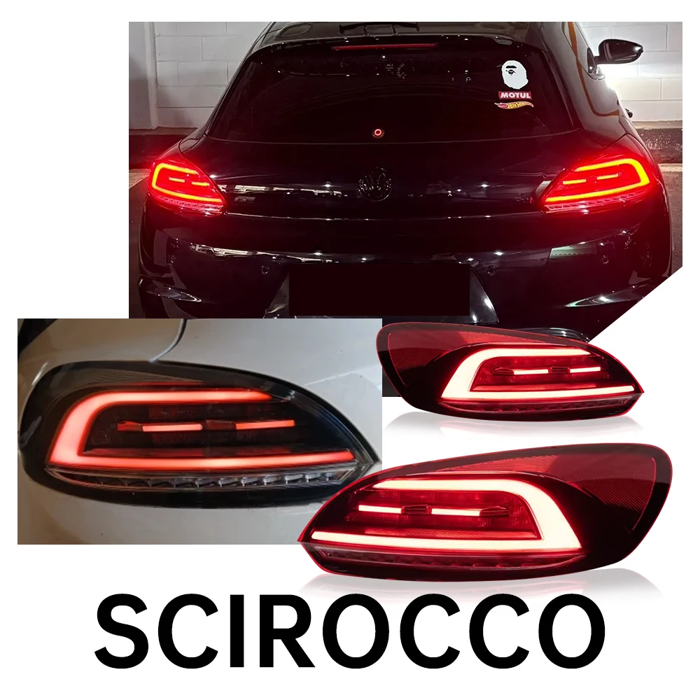 Car Lights for Vw Scirocco Tail Light 2009-2015 Rear Lamps Running Lights Brake Lights Turning 2Pcs
