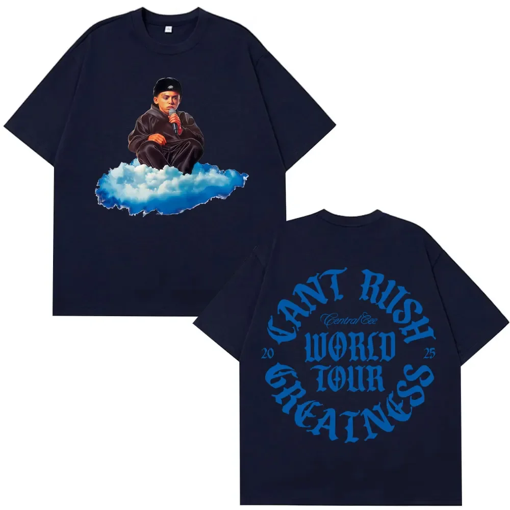 

Central Cee NÃO PODE RUSH GREATNESS World Tour Merch 2025 Camiseta Vintage Camisetas de grandes sões Hasuais